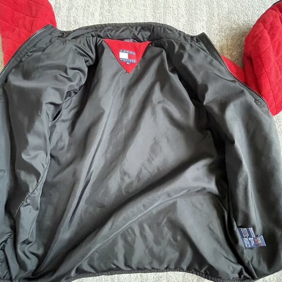 Tommy Hilfiger Red Quilted Jacket Women's Size M Full Zip with Pockets - Picture 14 of 14
